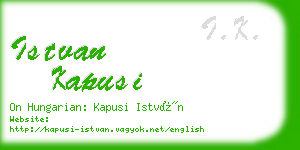 istvan kapusi business card